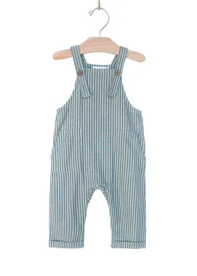 Granite Stripe Muslin Overalls