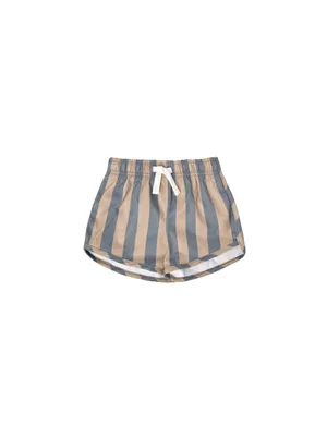 Latte Stripe Swim Short