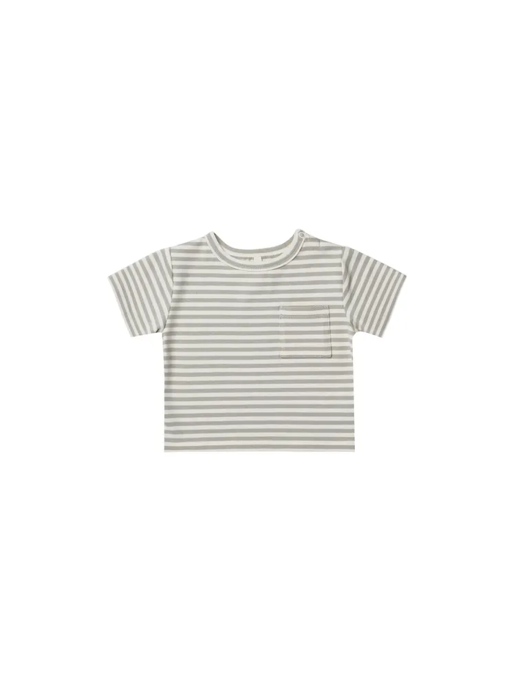 Pistachio Stripe Boxy Pocket Tee