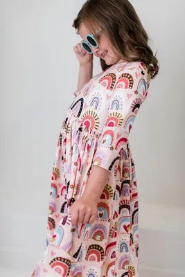 Boho Rainbows Twirl Dress