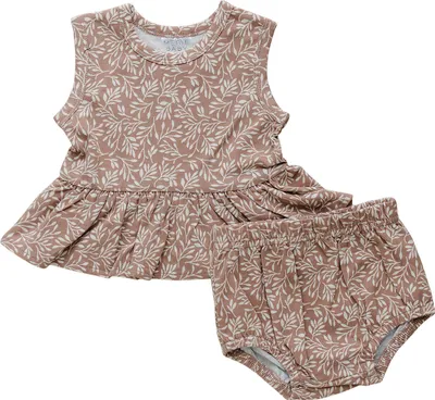 Dusty Rose Vines Peplum Set