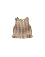 Camel Gingham Oceanside Top