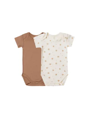 Clay/Dotty Floral Bodysuit 2-Pack