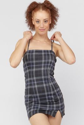 Forever 21 Plaid Leg-Slit Mini Dress | Bramalea City Centre