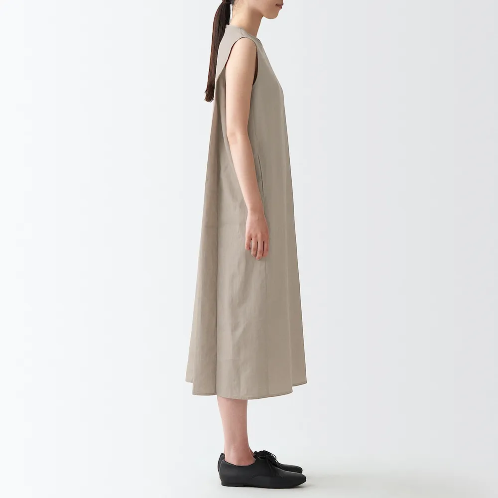 Women's French Linen Mix Sleeveless Dress One