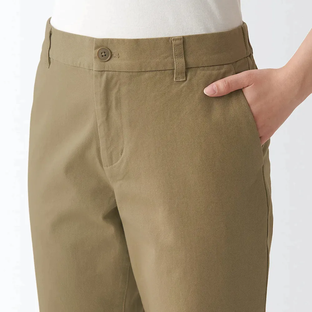 Women's 4-Way Stretch Chino Slim Tapered Pants (L 30inch / 75cm)