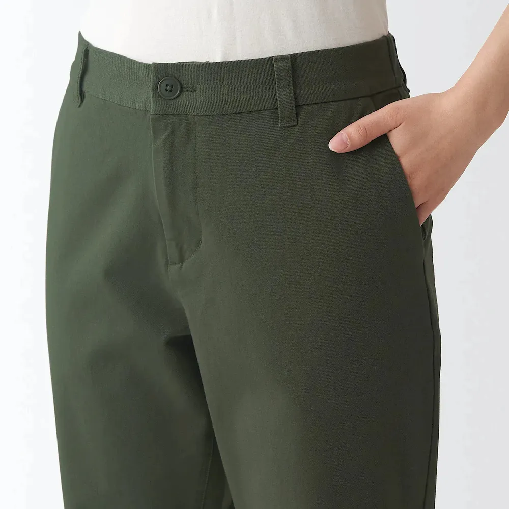 Women's 4-Way Stretch Chino Slim Tapered Pants (L 30inch / 75cm)