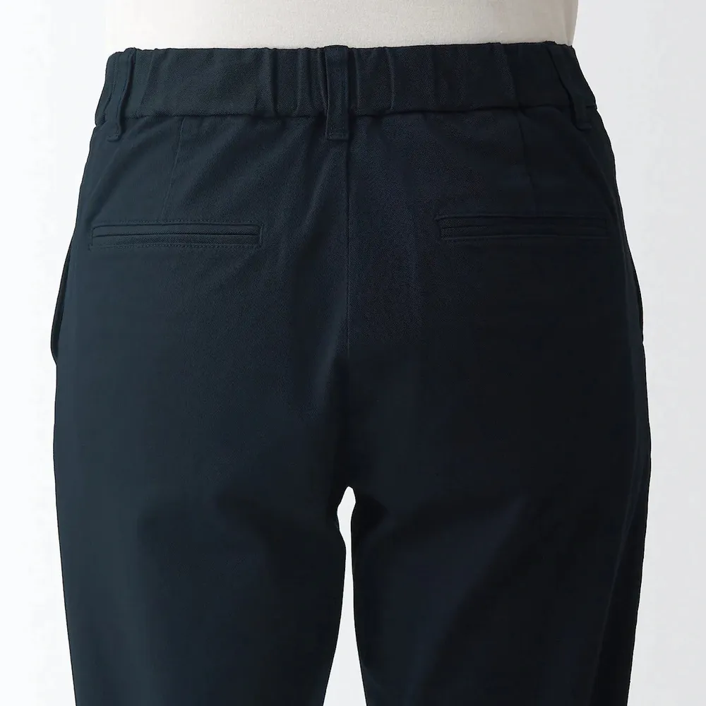 MUJI Women's 4-Way Stretch Chino Slim Tapered Pants (L 30inch / 75cm)