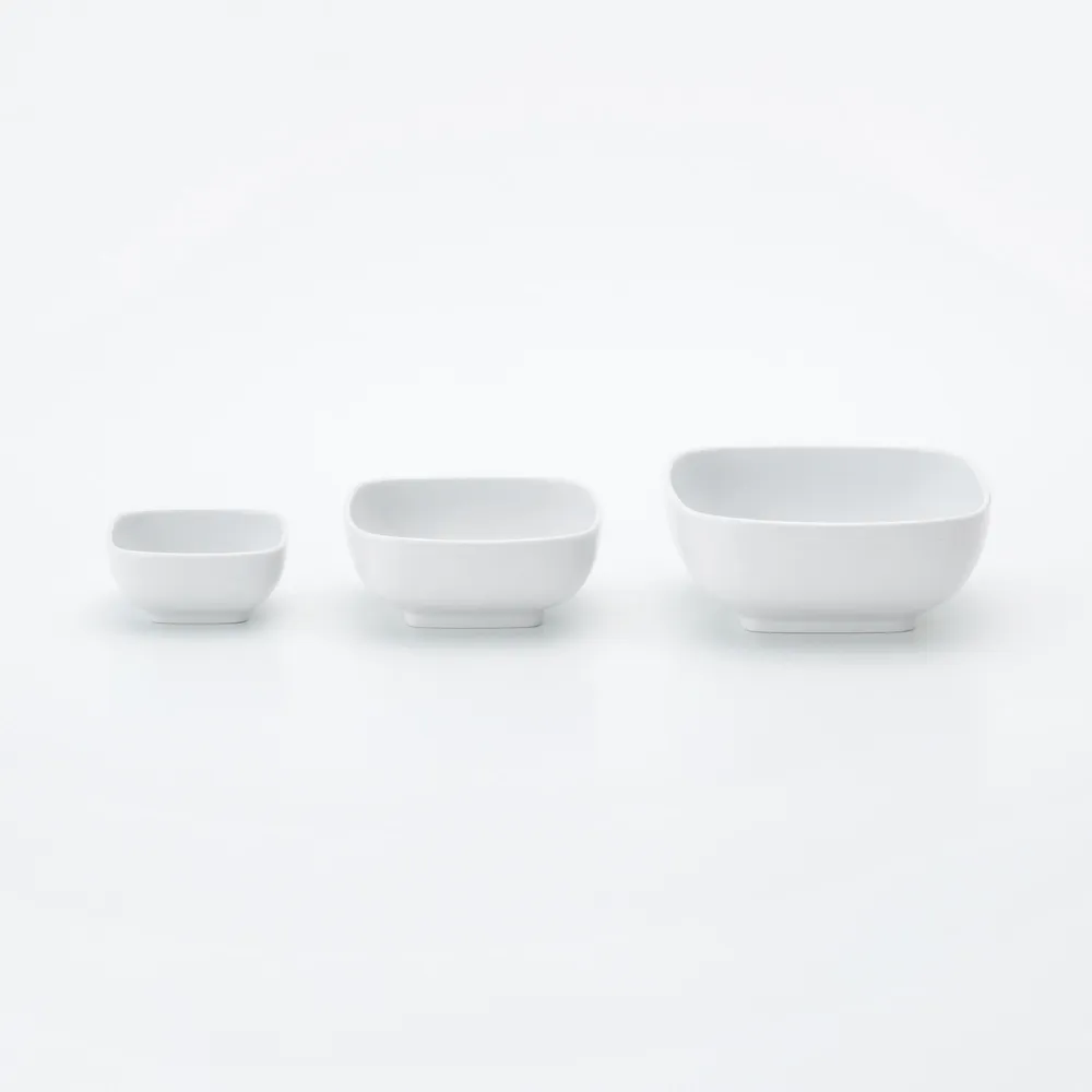 White Porcelain Square Bowl