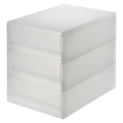Polypropylene Storage Case Drawer / Shallow 3 Drawers (W26*D37*H32.5 cm)