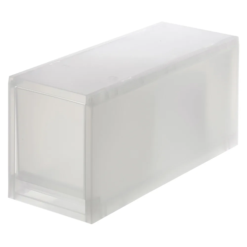 MUJI Polypropylene Storage Case Drawer Slim Deep with Partition  (W14*D37*H17.5 cm)