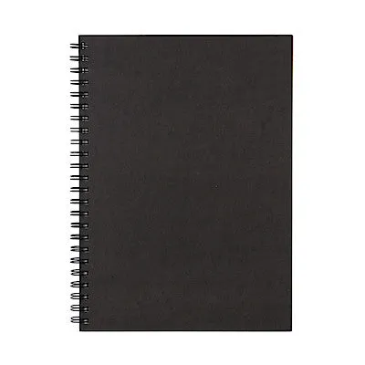 Wirebound Notebook Plain Dark Grey