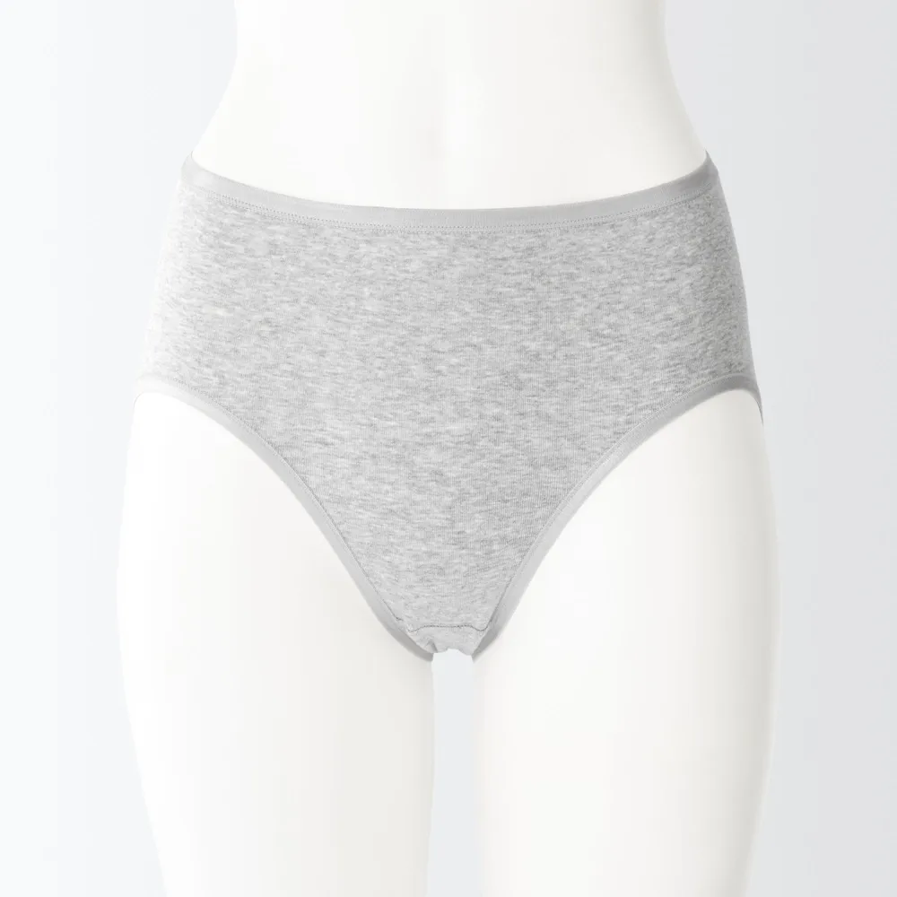 MUJI Women's Ribbed High Rise Panty