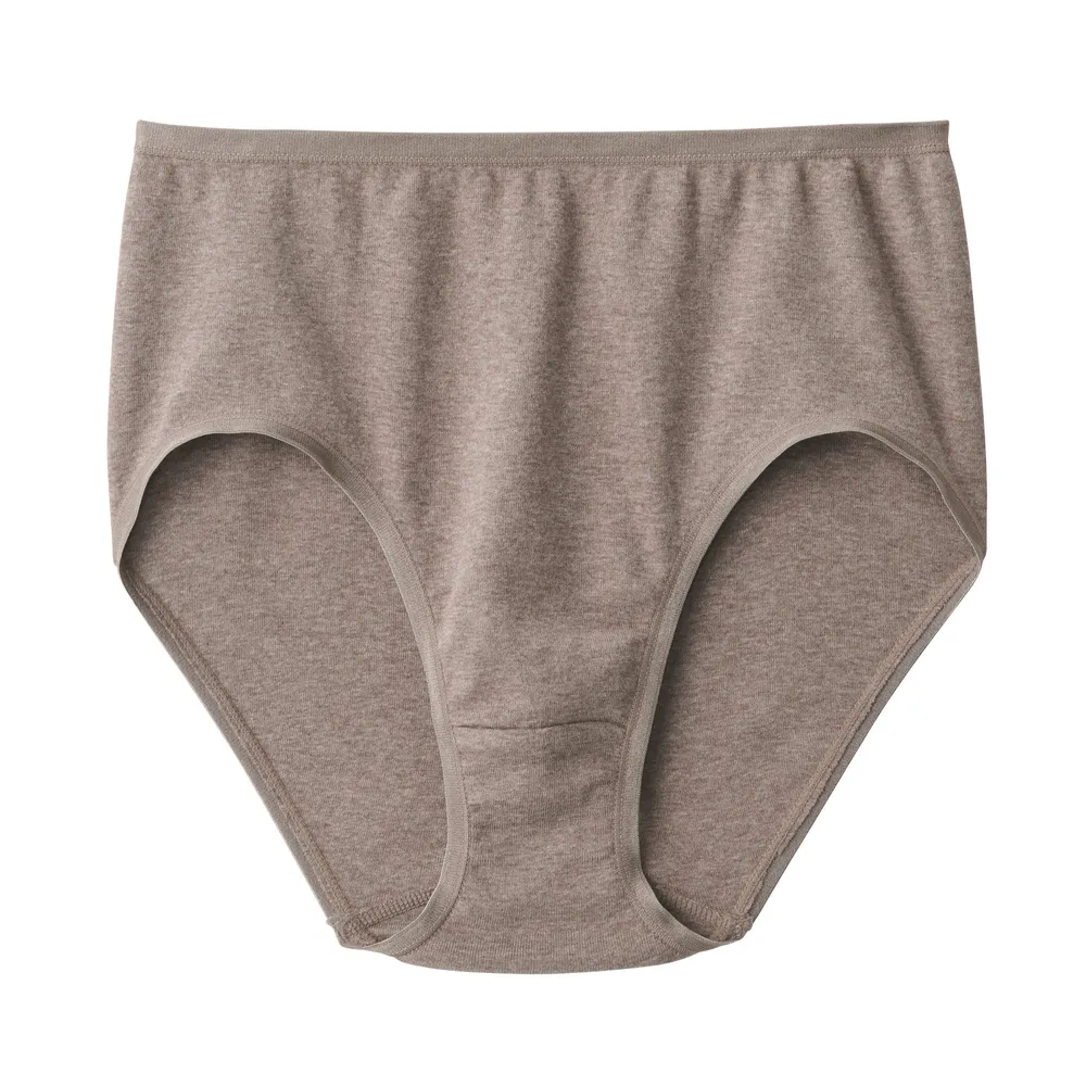 MUJI Women's Cotton Ribbed High Rise Panty