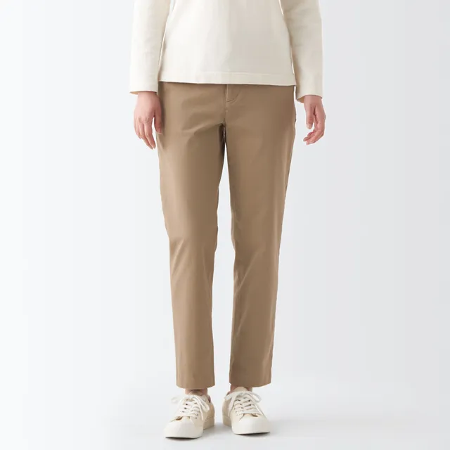 MUJI Women's 4-Way Stretch Boyfit Chino Pants