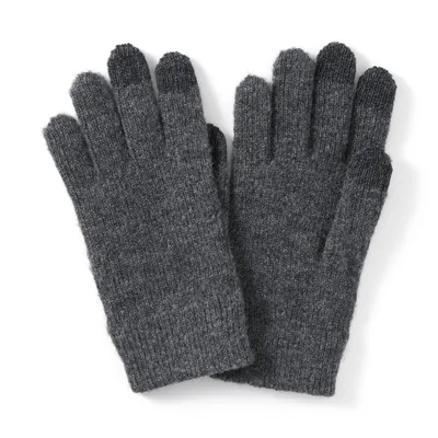 Brushed Wool Blend Touchscreen Gloves