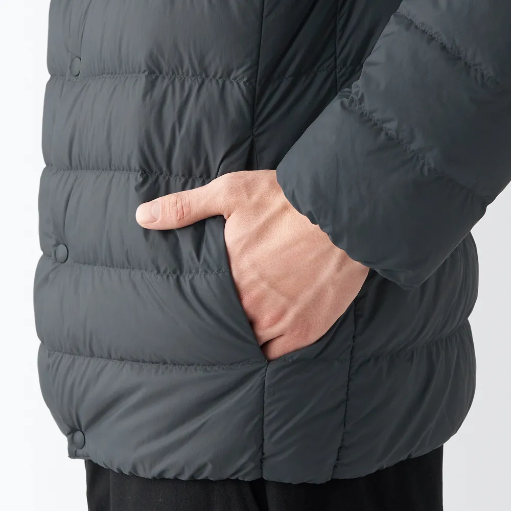 Men's Recycled Nylon Lightweight Collarless Down Jacket