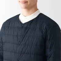 Men's Recycled Nylon Lightweight Collarless Down Jacket