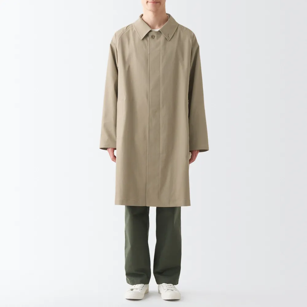 MUJI Men's Water Repellent Stand Fall Collar Coat