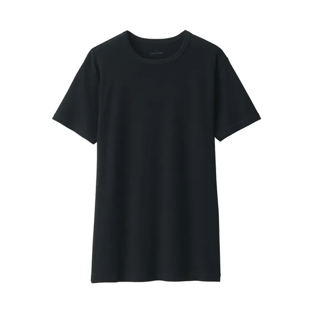 MUJI Men's Breathable Cotton Crew Neck Short Sleeve T-Shirt