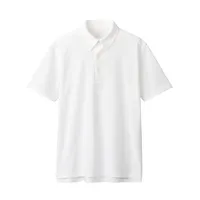Men's Cool Touch Pique Button Down Polo Shirt