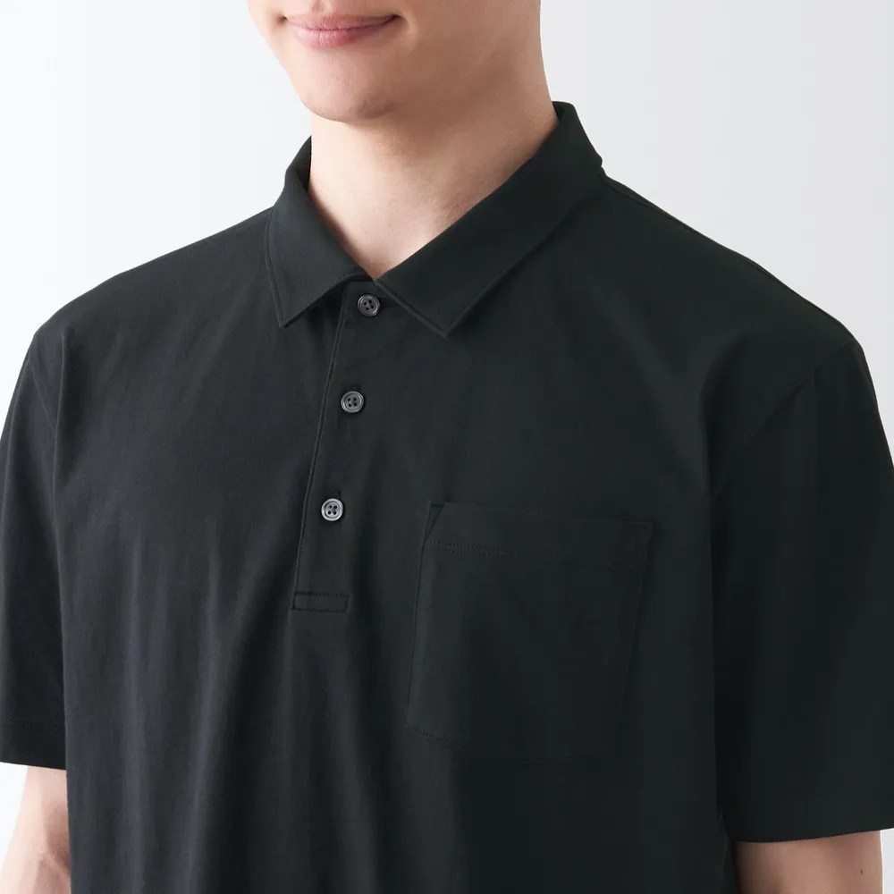 Men's Washed Jersey Polo Shirt