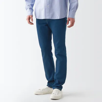 Men's Stretch Denim Slim Pants Blue (L 30inch / 76cm)