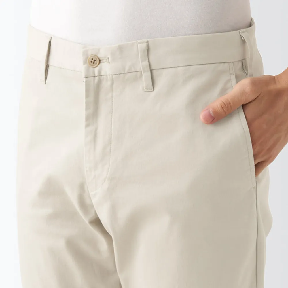 MUJI Women's 4-Way Stretch Wide Chino Pants