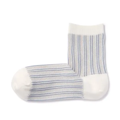 Right Angle Loose Top Short Socks Striped
