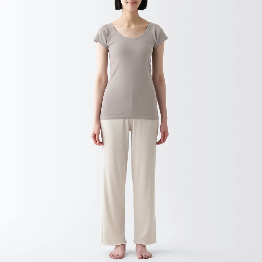 Muji Smooth Cotton Camisole With Sweat Pad For Women White Color