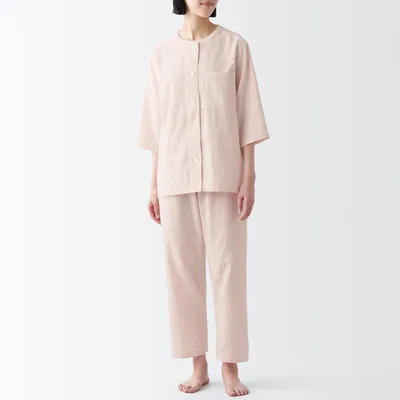 Women's Side Seamless 3/4 Sleeve Pajamas