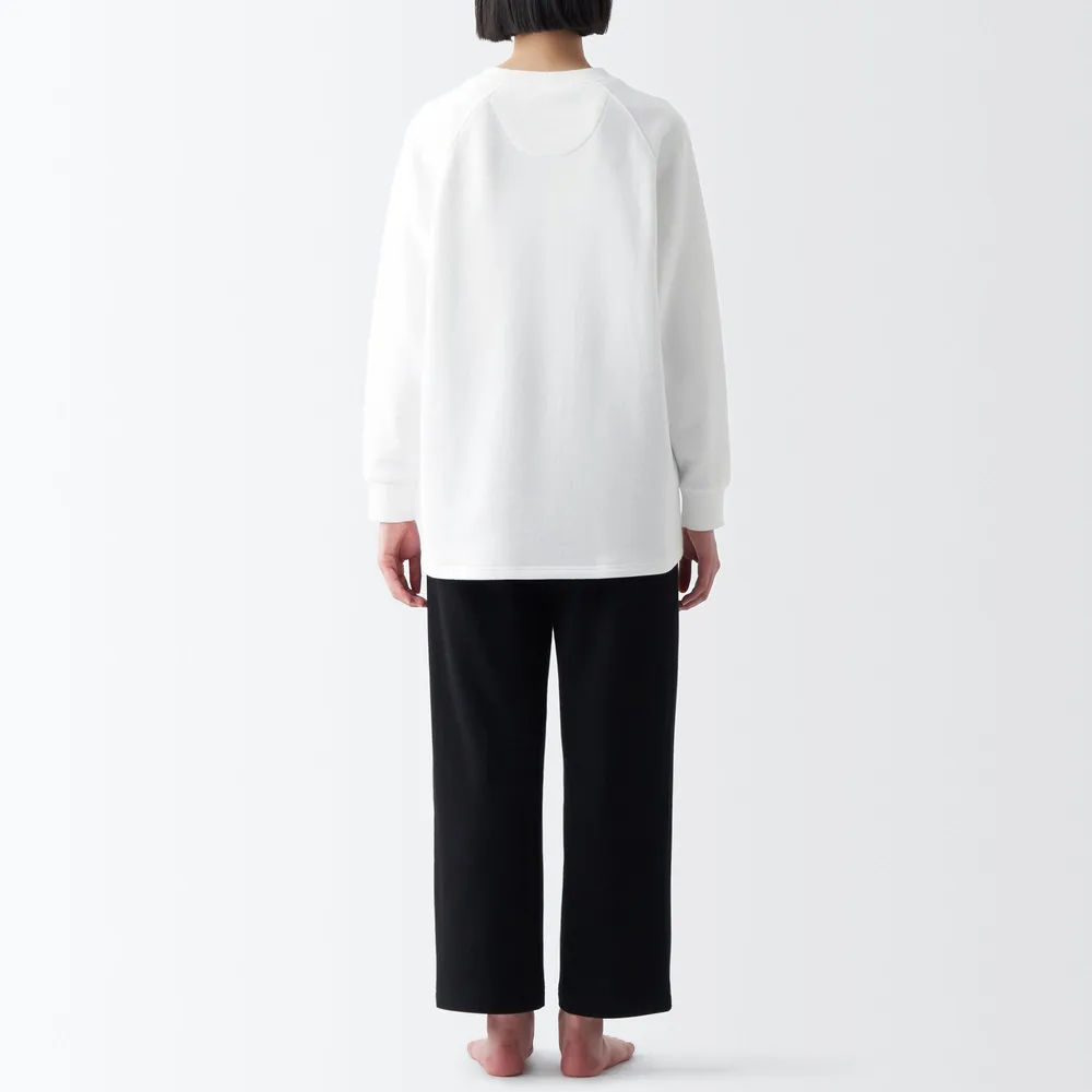 MUJI Women's Stretch French Terry Oversized Pullover