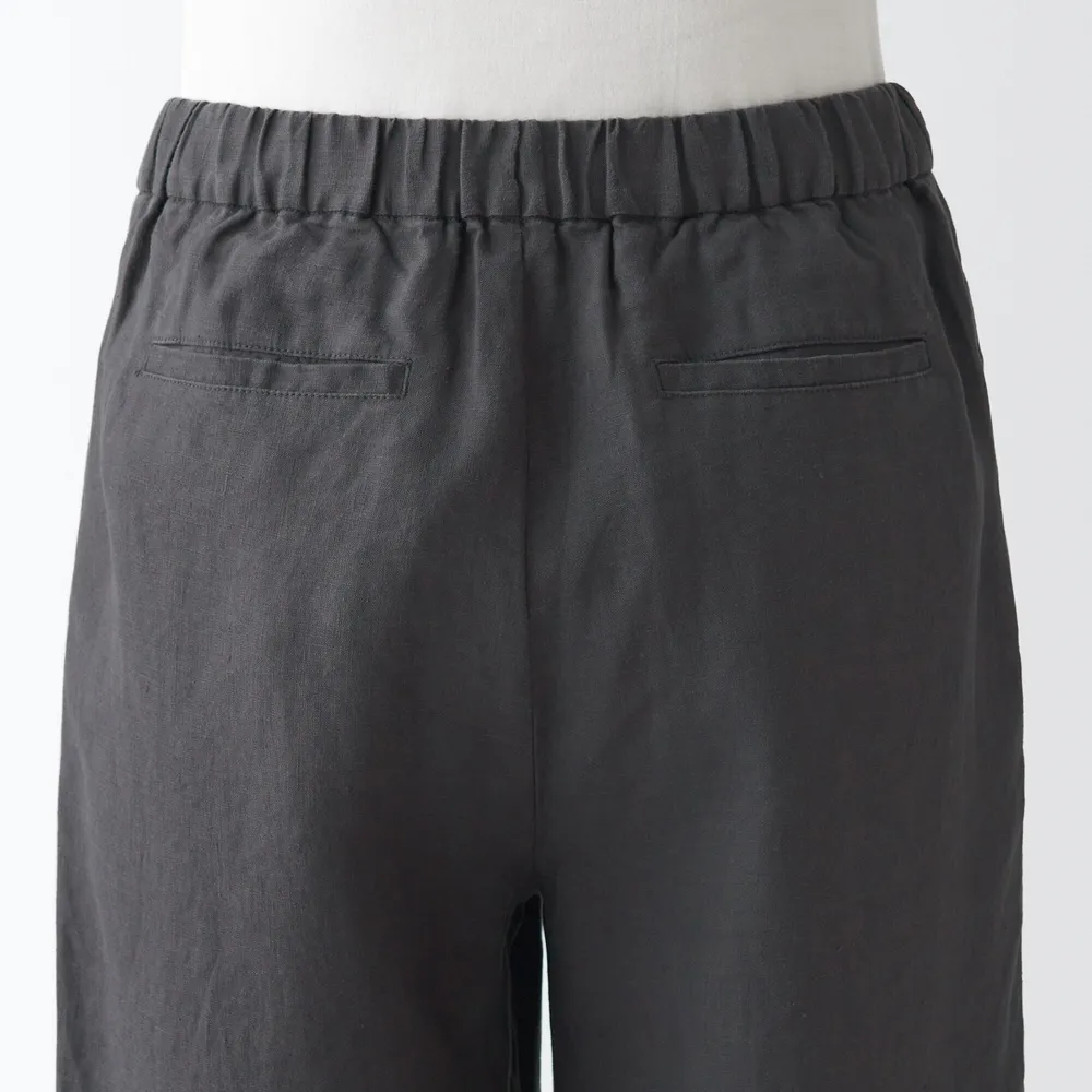 Ladies Pure Hemp 3/4 Beach Pants-Black - Braintree Hemp