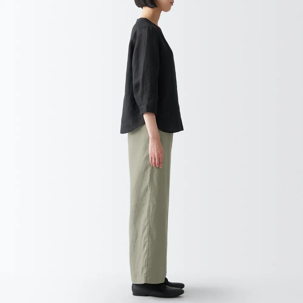 French linen Straight pants | MUJI