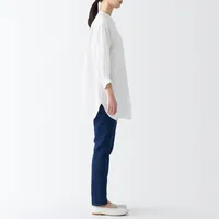 Women's Washed Hemp 3/4 Sleeve Tunic Shirt