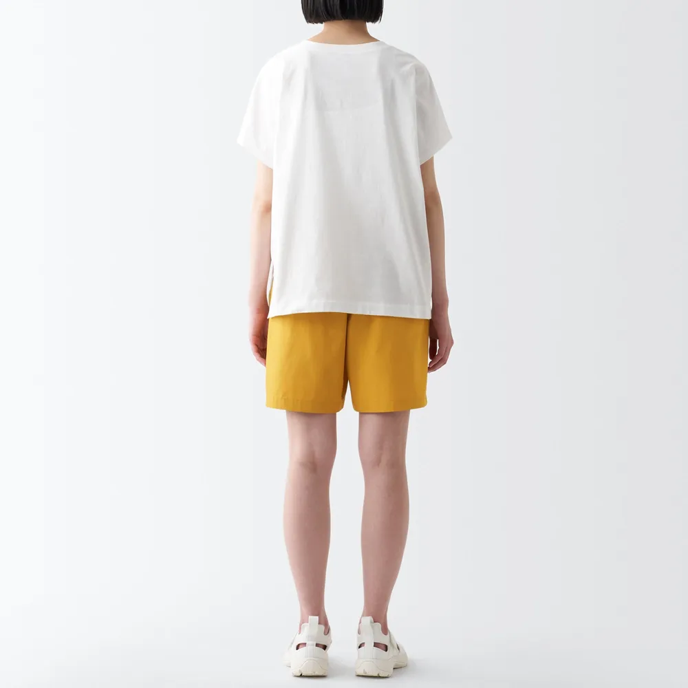 MUJI Women's Washed Broadcloth Short Pants