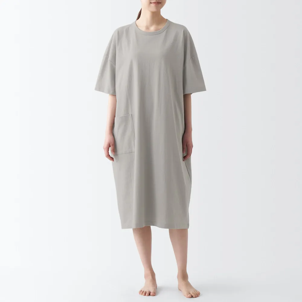 Women's Heavy Weight Jersey Oversize Half Sleeve Dress