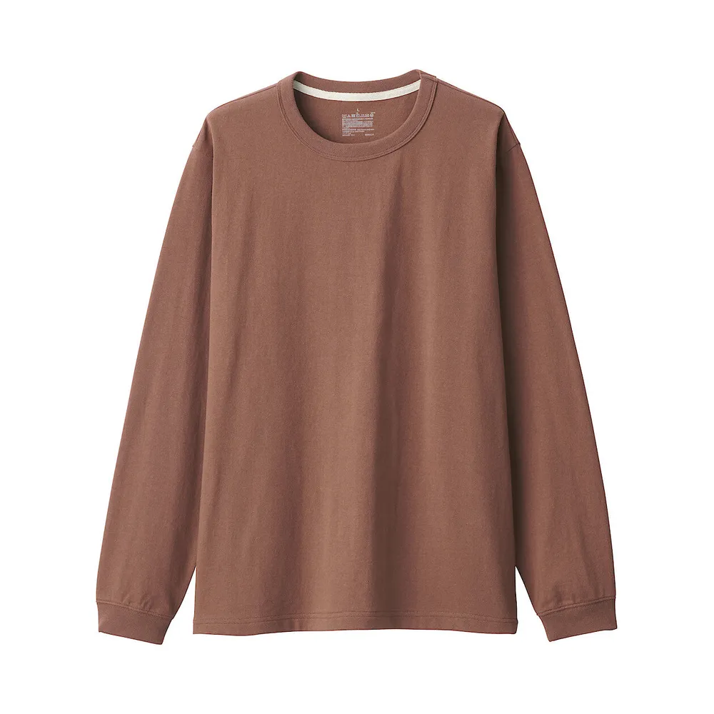 MUJI Men's Heavy Weight Jersey Long Sleeve T-Shirt