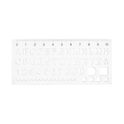 Ruler with Alphabet and Numbers Template