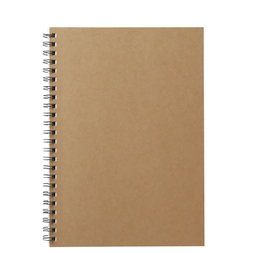 Beige Double Ring Lined Notebook