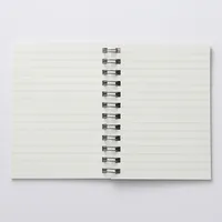 Beige Double Ring Lined Notebook