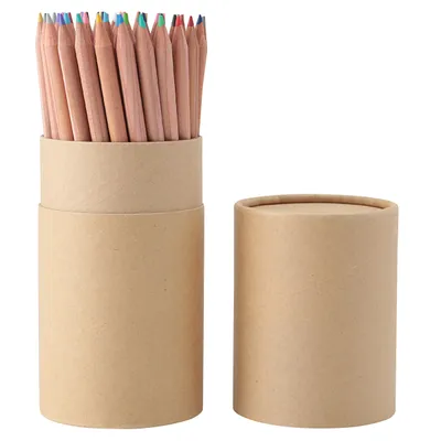 60 Coloured Pencils With Paper Tube