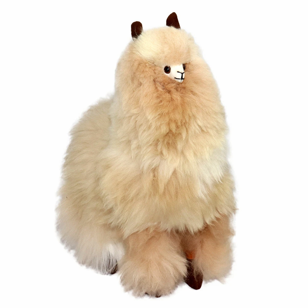 Alpaca Plush Teddy Bear/ Real Fur