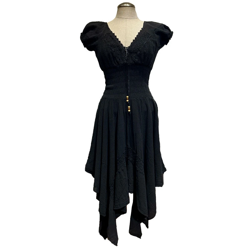 Organic Cotton Dress- Pointed Hem