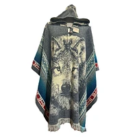 The Original Wolf Poncho- Beige