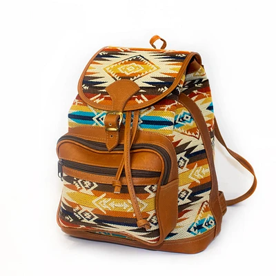 Leather Backpacks- Geometric