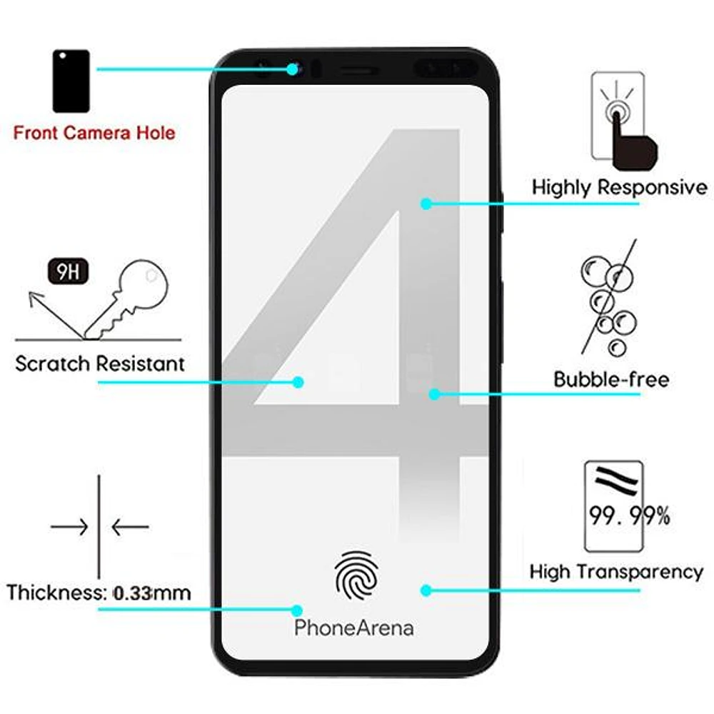 Google Pixel 3XL Temepered Glass Full Cover Black