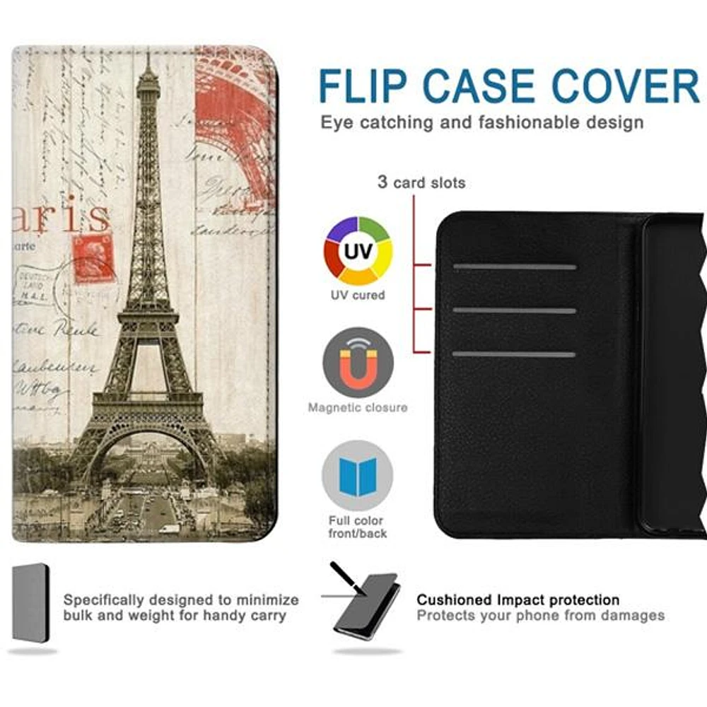 iPhone 7/8/SE Eiffel Tower Book wallet