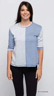 Royal Blue Asymmetric Lined Top