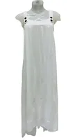WHITE / ASYMMETRICAL  DRESS WITH POCKETS